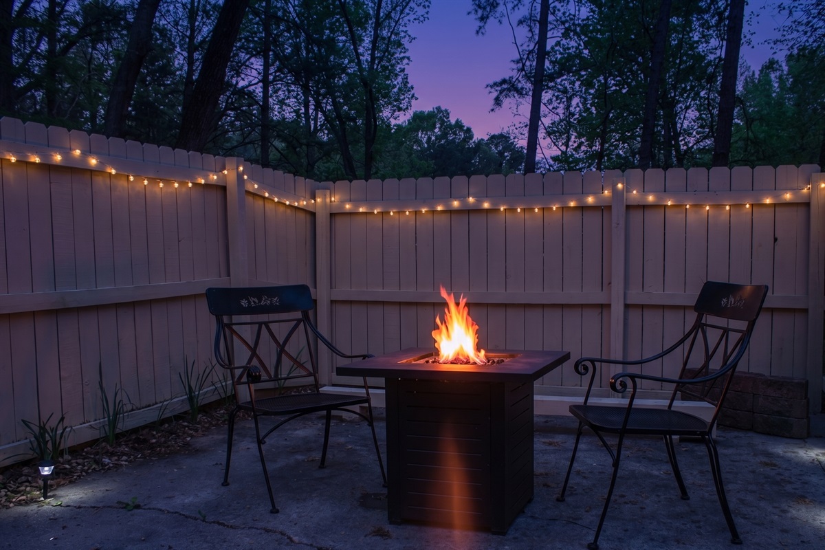 Private, Propane fire table
