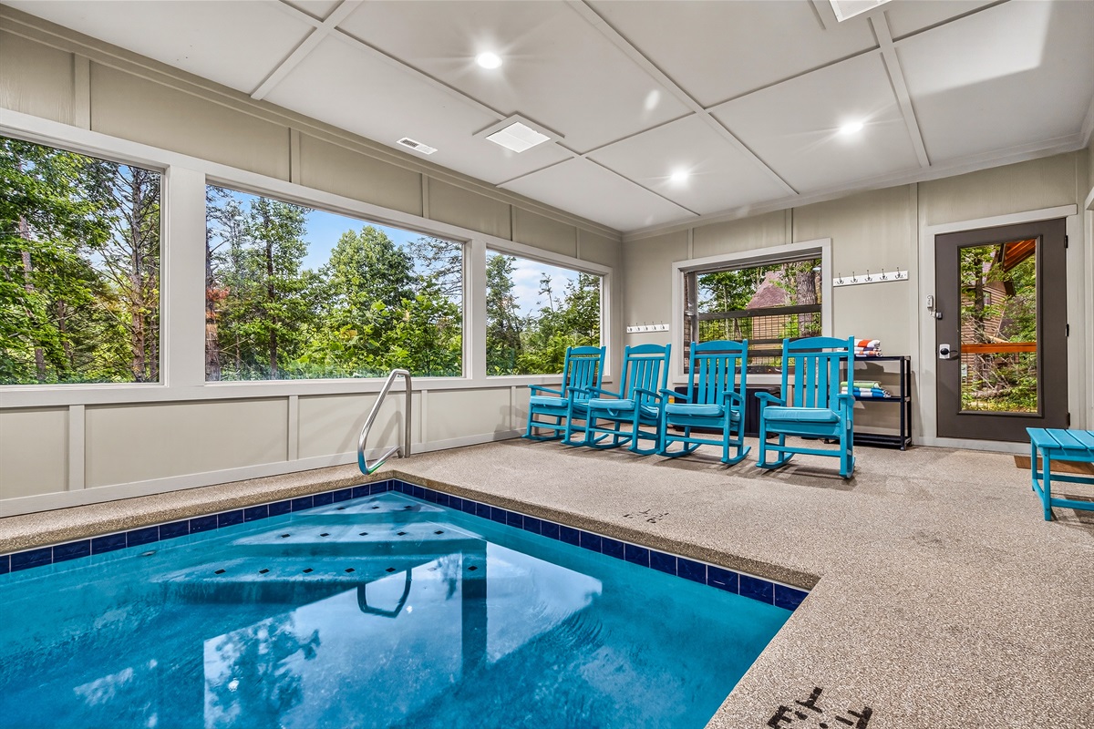 "The indoor pool helped so much after a long hot day at the park. Since we had four kids I was at ease when I saw the touch lock pad to enter the pool. Definitely a 5 star house." June Guest