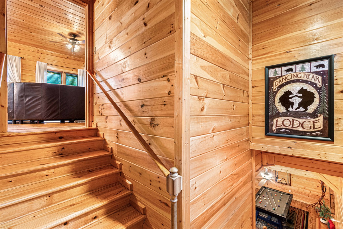 Nestled Retreat: Stunning wood accents and inviting decor lead to your adventure’s beginning!