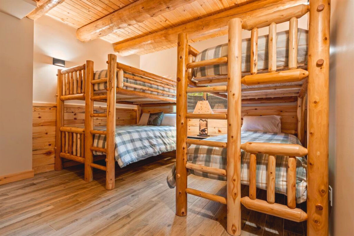 Basement bunk rooms ideal for kids, teens, or guests.