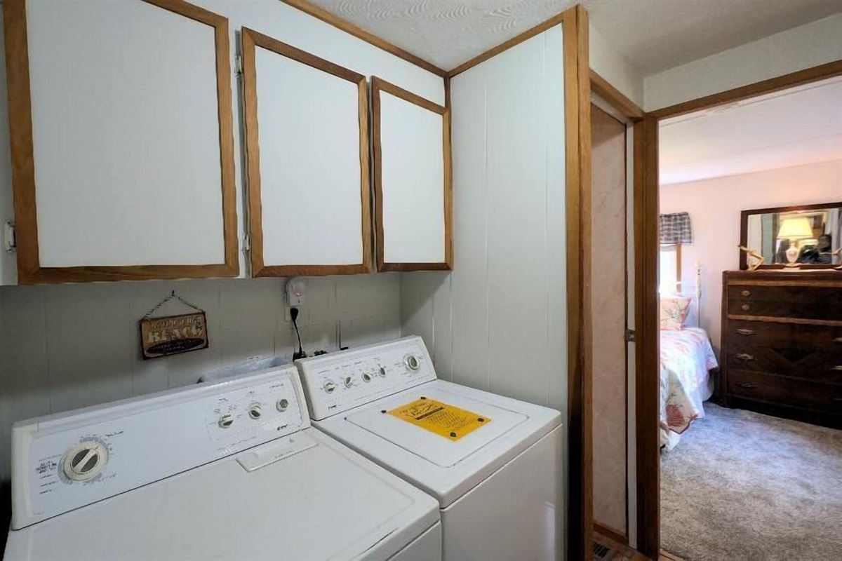 laundry area in hallway