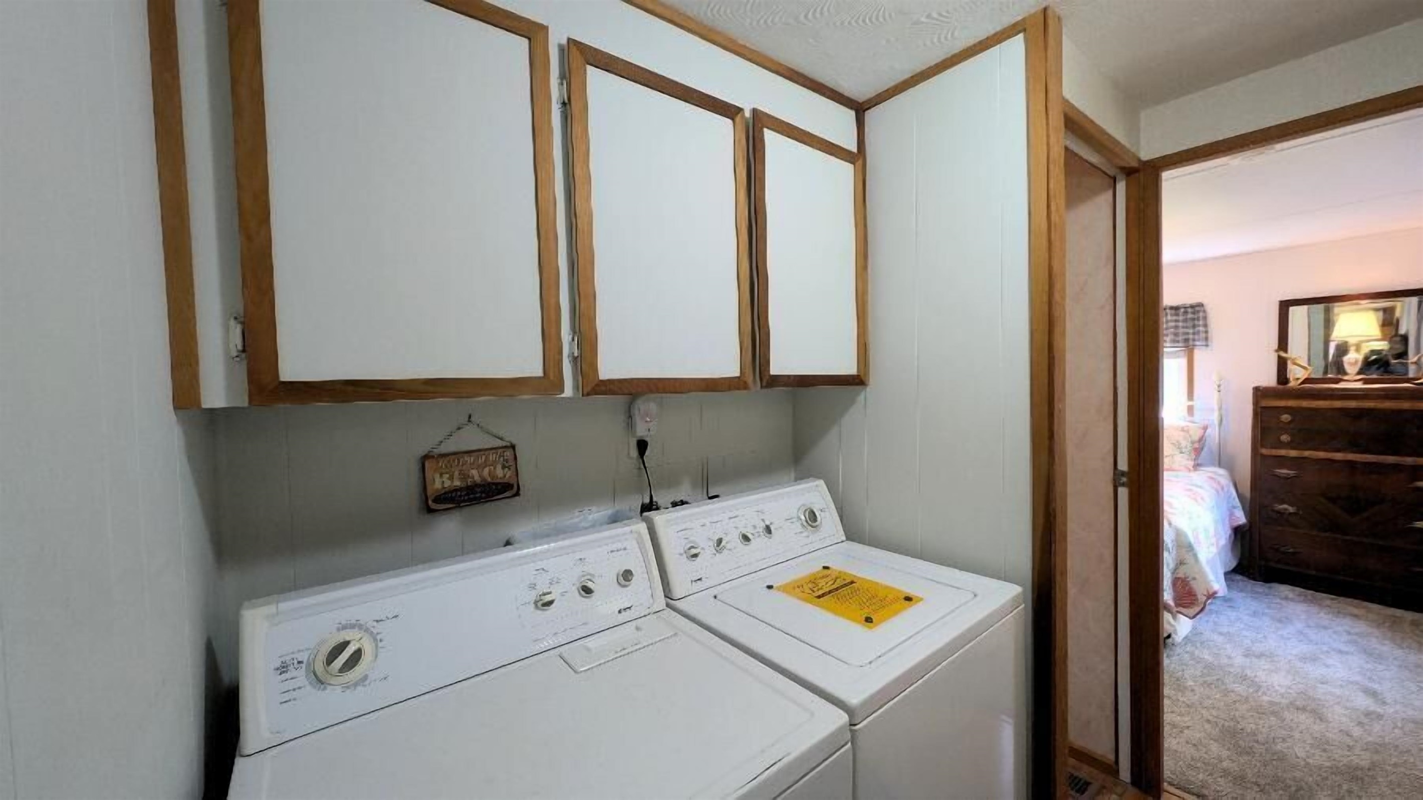 laundry area in hallway