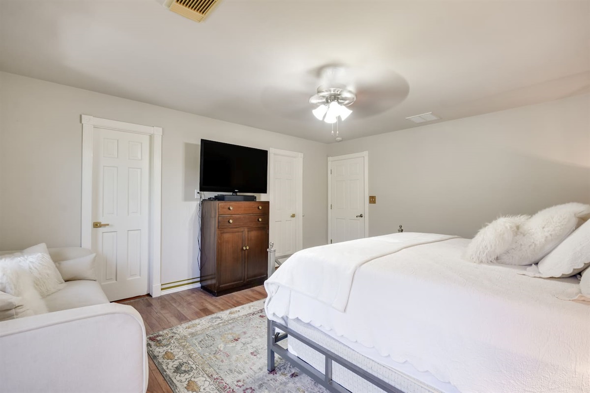 HDTV in Primary Bedroom