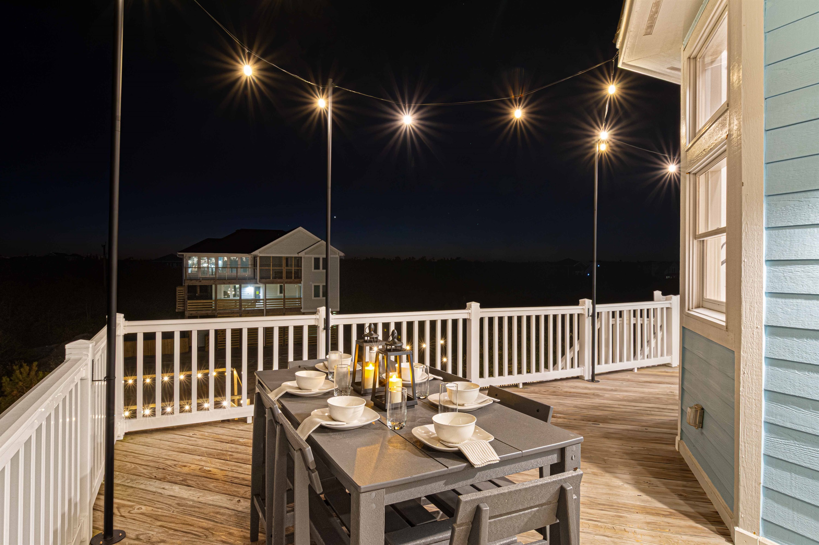 Enjoy dinner on the back deck