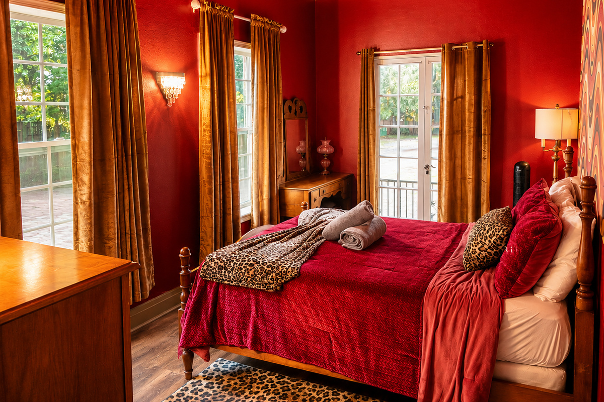 70s Room - A peaceful and comfortable downstairs bedroom in the heart of the main house