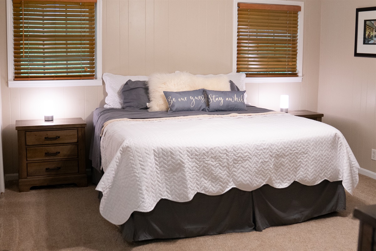 The spacious king suite offers a comfortable retreat with plenty of room to relax and unwind.