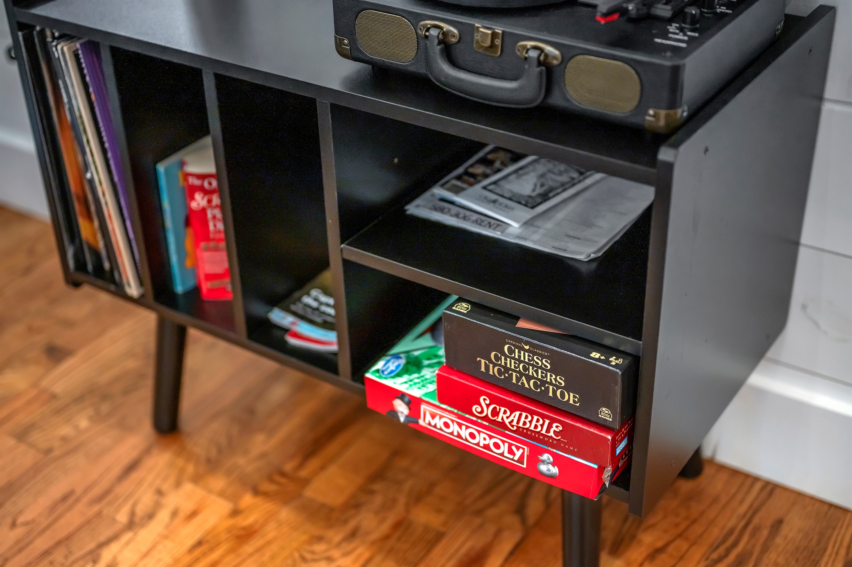 We have a selection of curated vinyl for your listening pleasure.  You are sure to find something for any mood.  We also have a few games if you prefer.