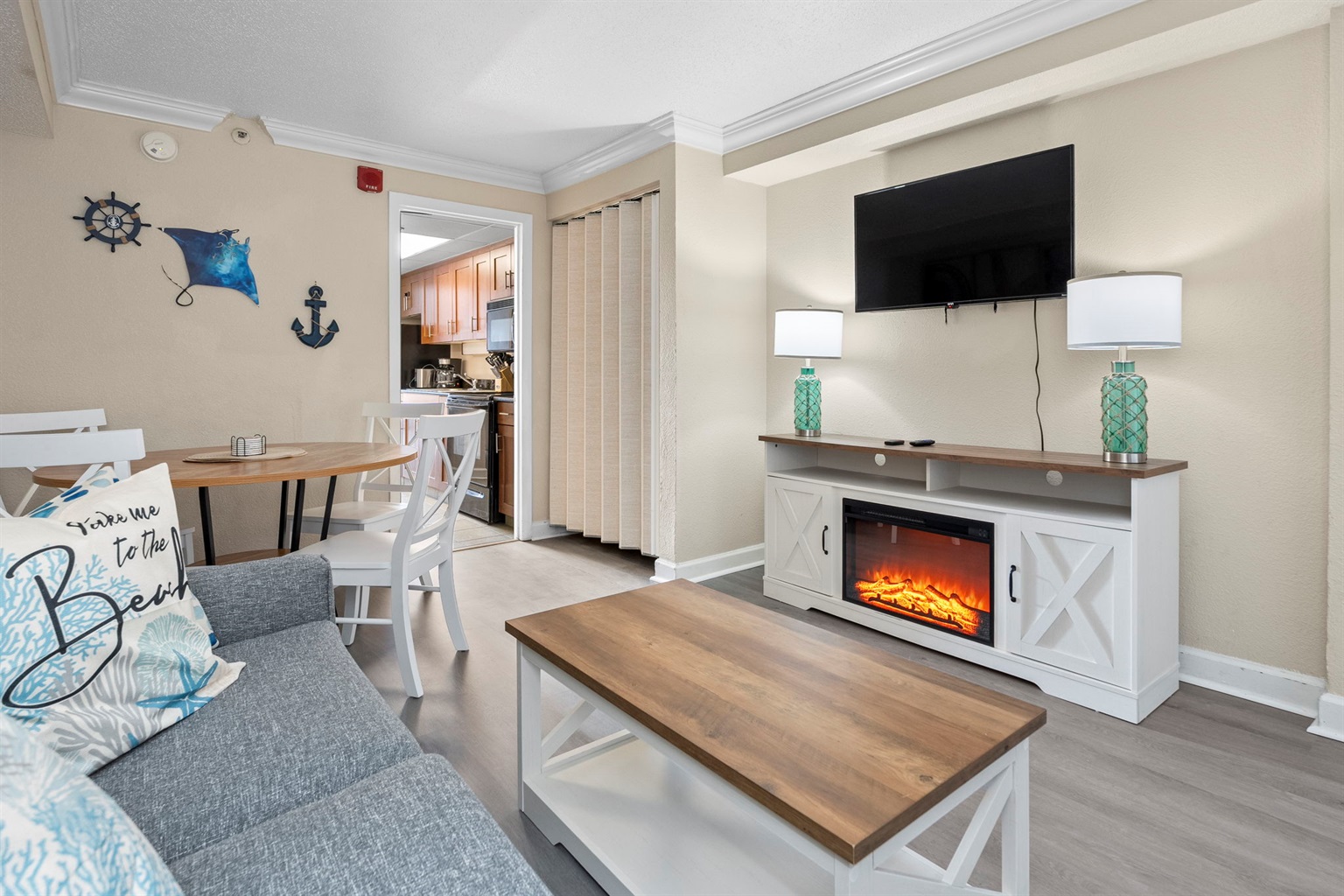 Enjoy modern living space with sleeper sofa