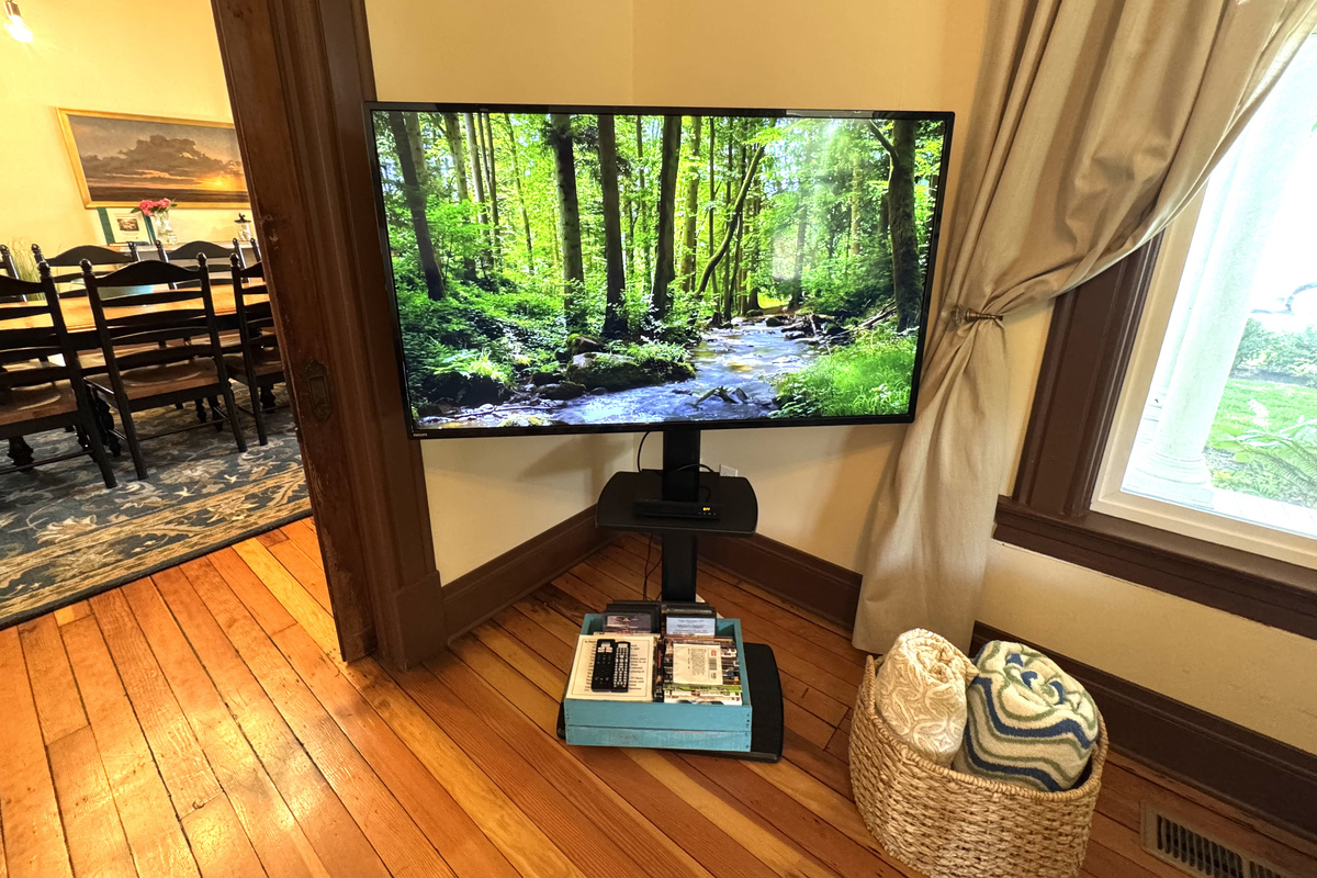 Large flat screen Smart TV.