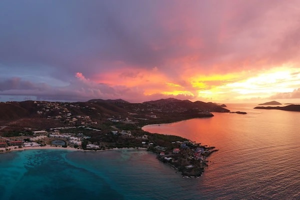 Sapphire beach aerial view