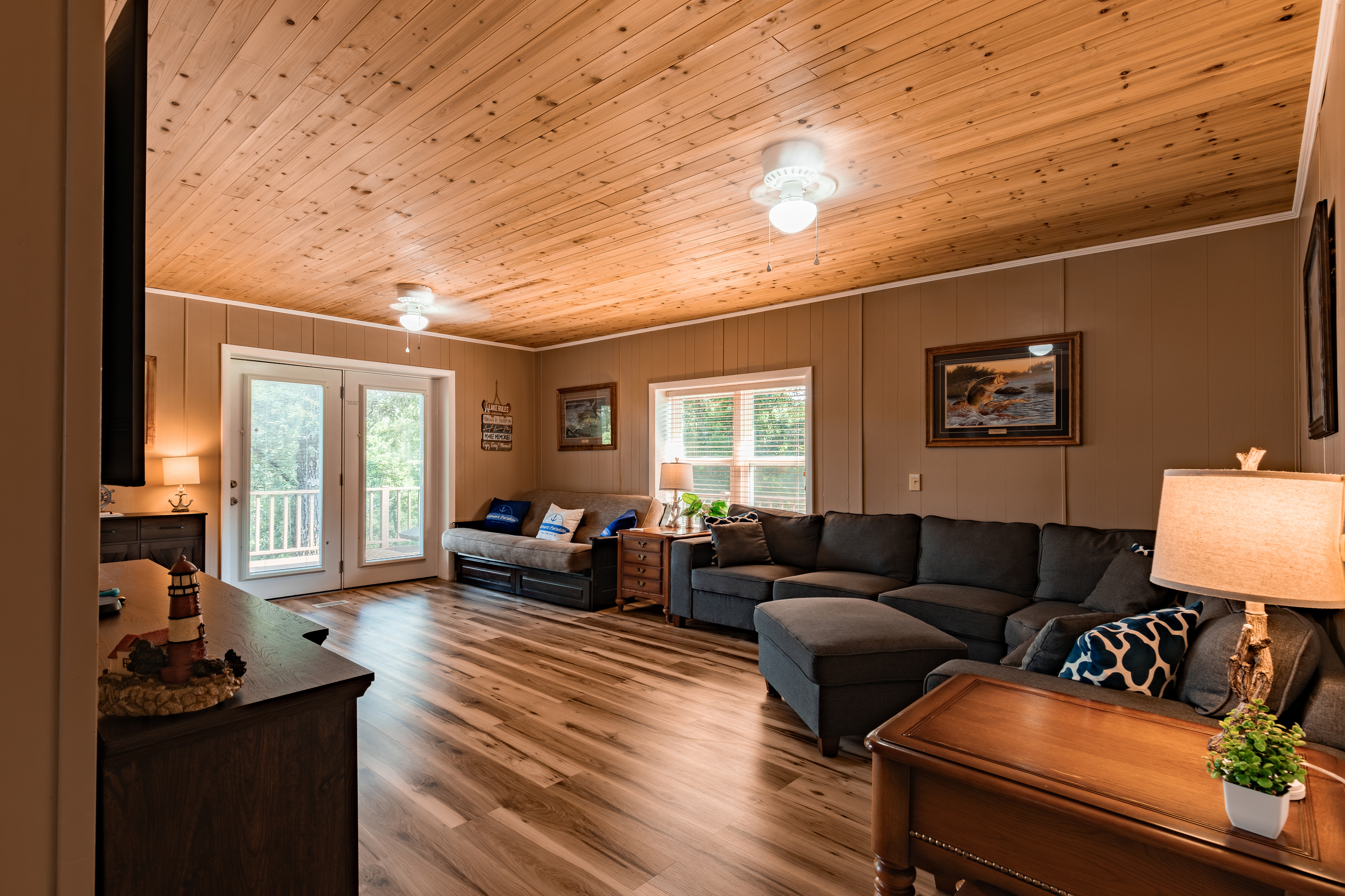 Stretch out in the spacious living room, made for family movie nights, game days, and relaxing together.