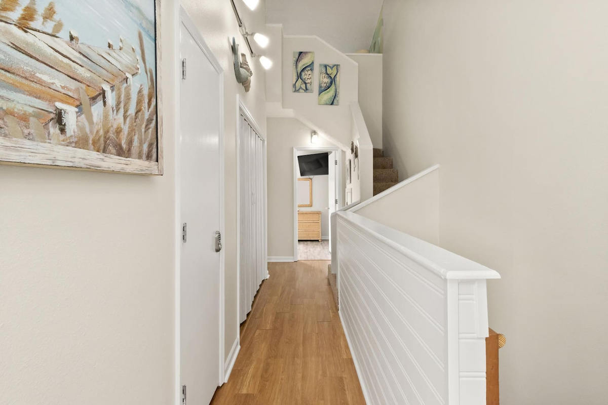 Pack lighter knowing the full-size washer is right off the bedroom hallway &mdash; one load and you're set for the week.