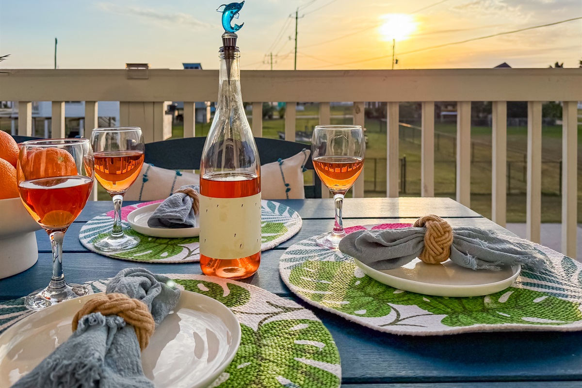 Sit back with a nice glass of wine and watch the sun go down.