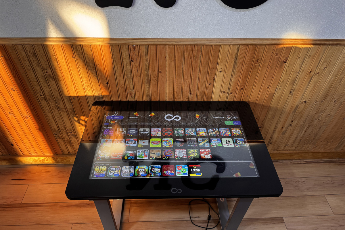 Infinity Game Table offers a huge selection of digital board games and family entertainment without boxes or missing pieces.