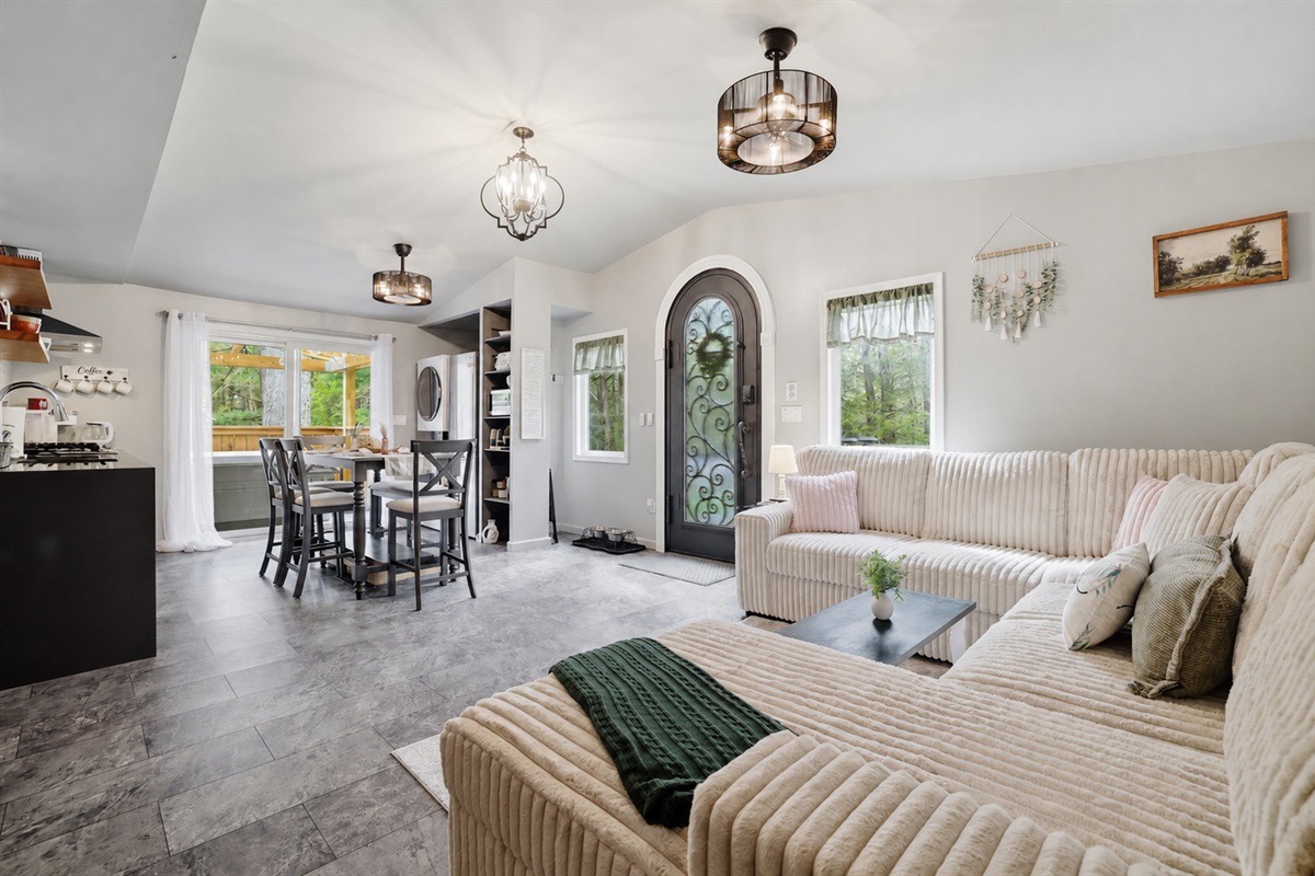 The open floor plan creates an inviting space where you can enjoy the moment with your family or friends.