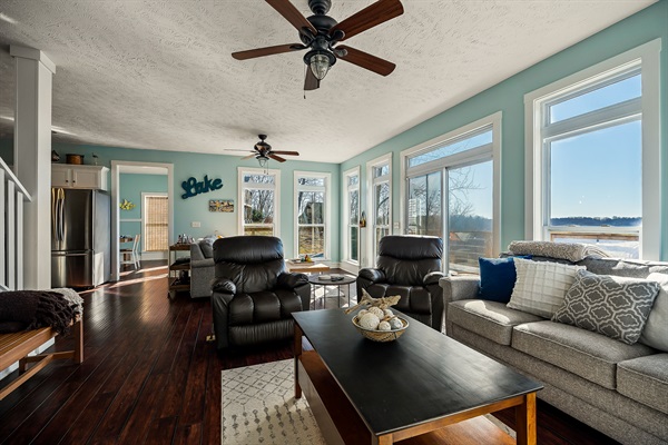 Open concept living spaces