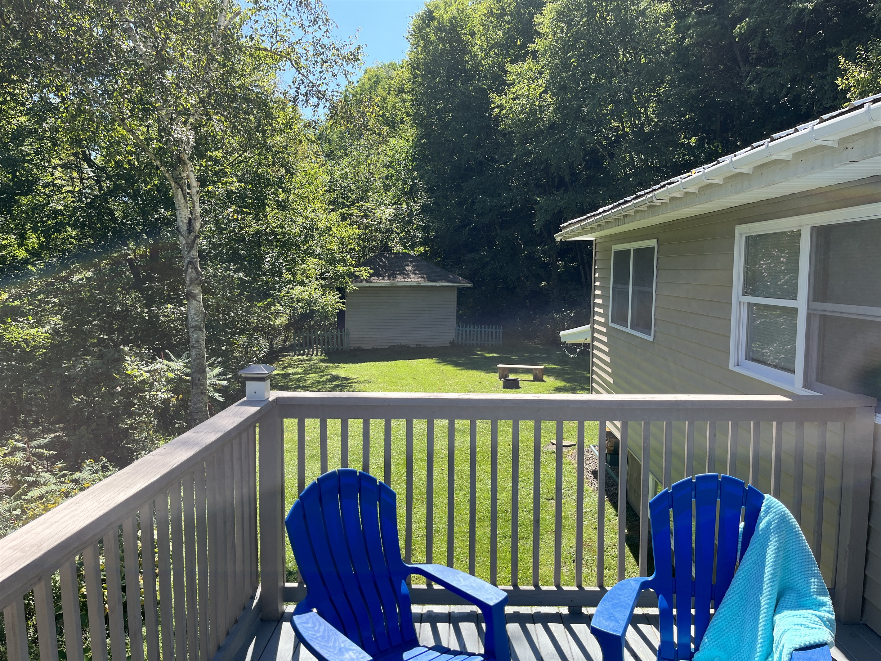 View of side lawn from front porch