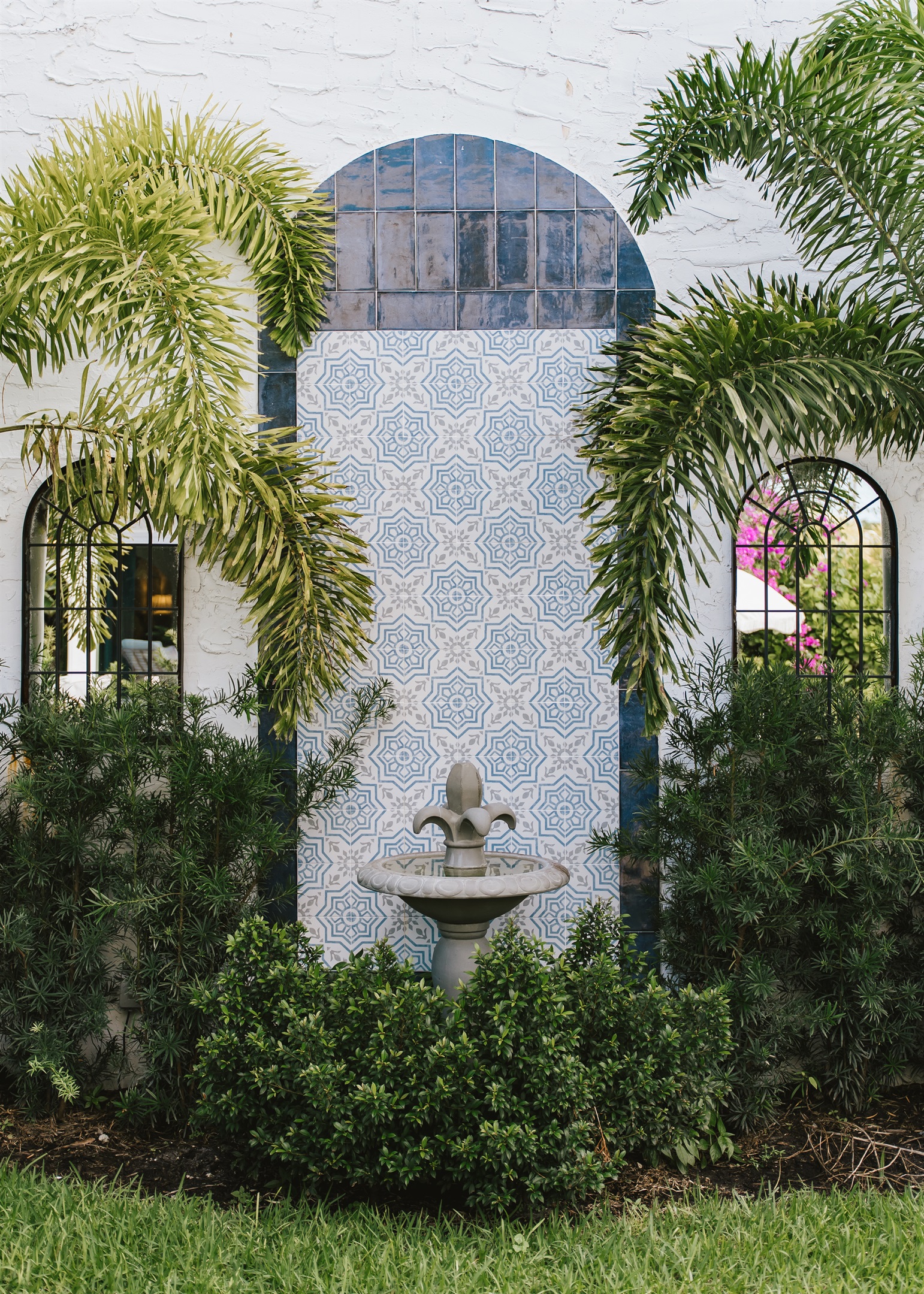 The sun-splashed garden of The Marisol is the perfect place to feel worlds away.
