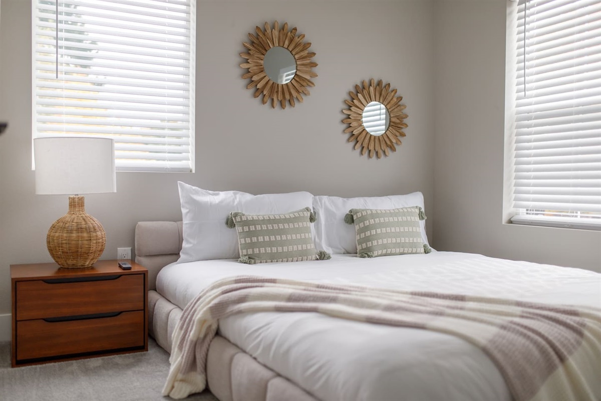 All of our sheets are hotel grade Egyptian cotton 400 thread count because great sleep matters while you are on vacation.