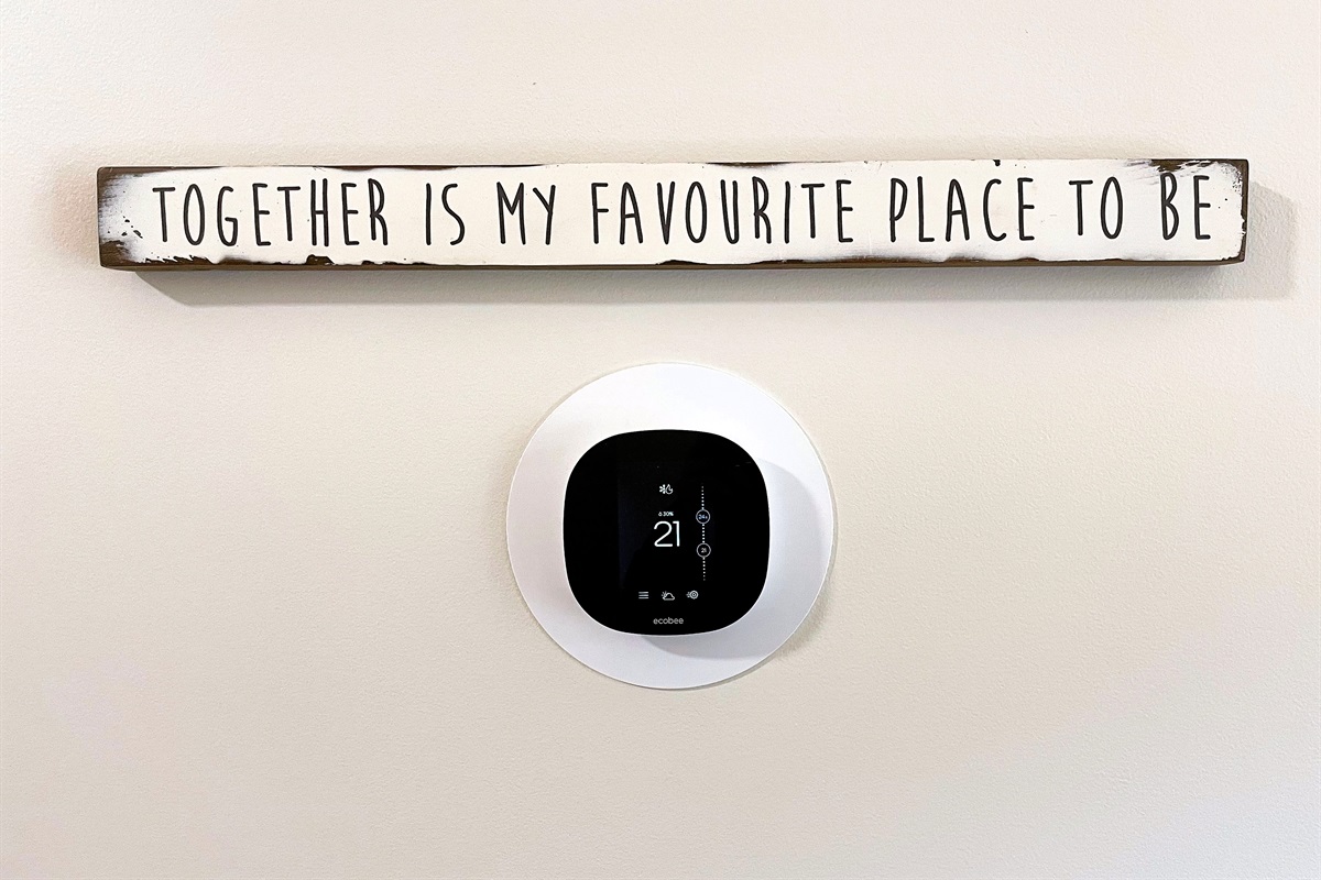 Independent heating system, air conditioning, with a smart Ecobee thermostat balancing temperature on all levels.  