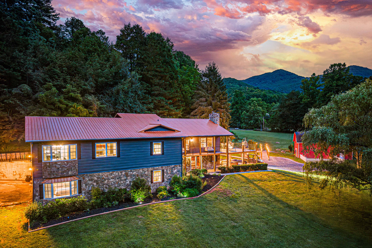 Exterior: Experience breathtaking mountain views and evening glow from this stunning retreat!