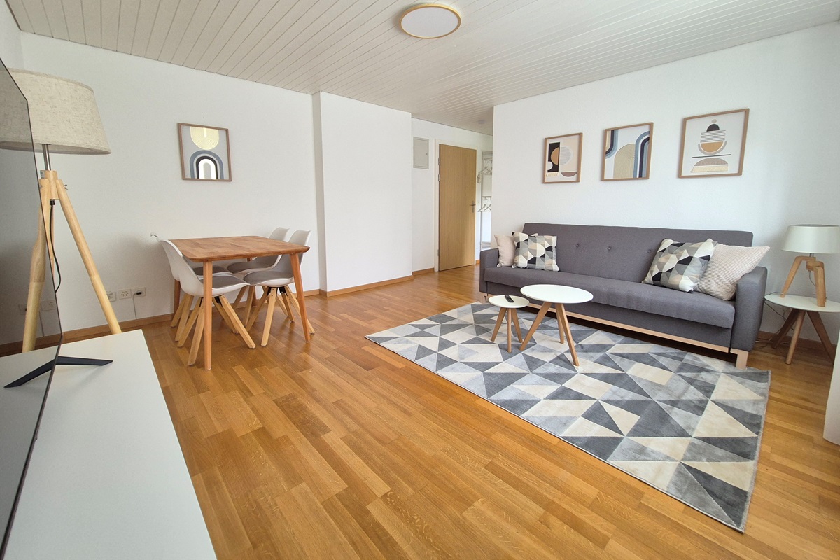 Living room and dining table with chairs