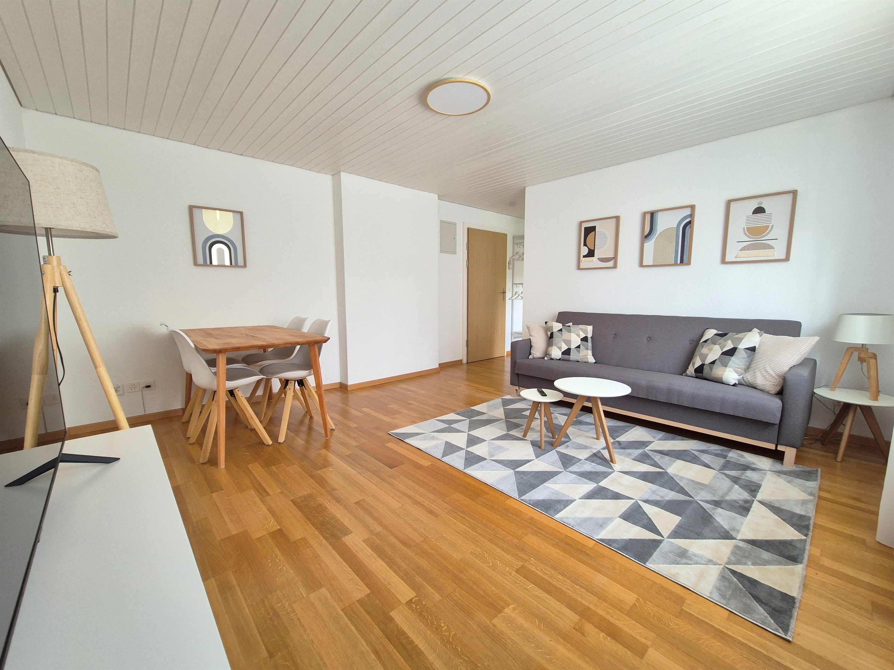 Living room and dining table with chairs