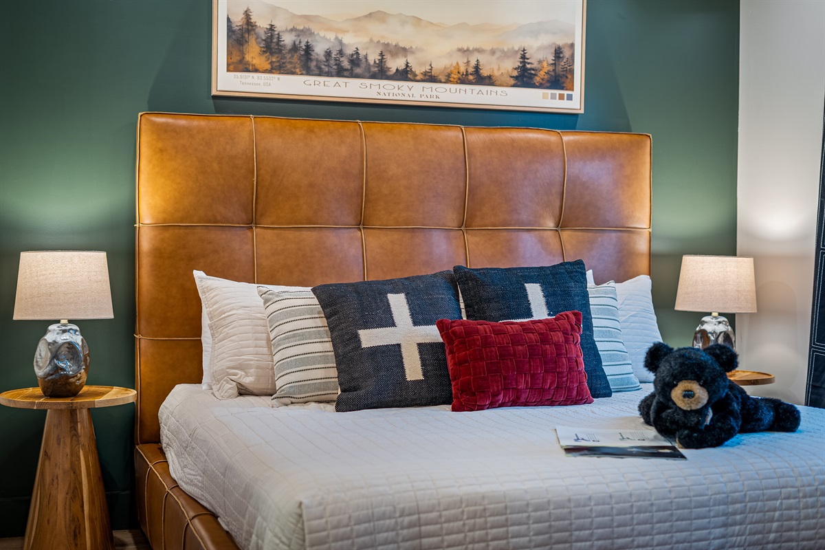 Upstairs King Suite — private, peaceful, beautifully styled