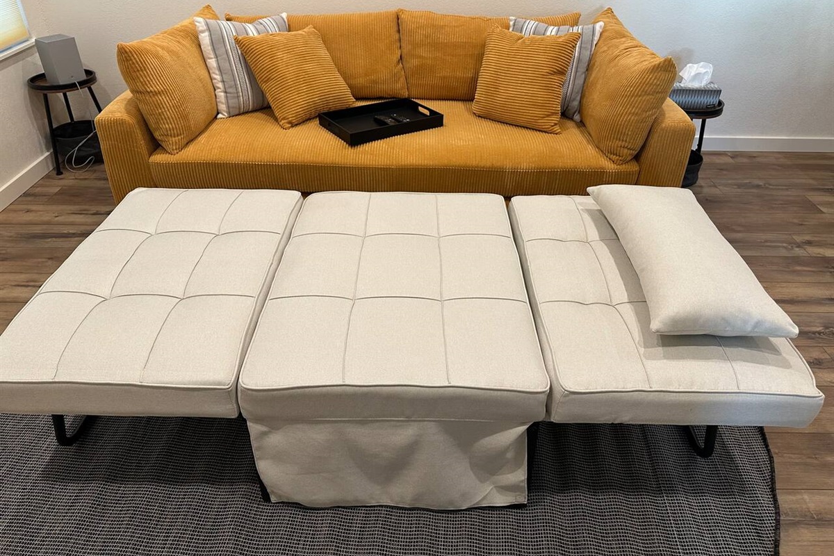 Ottoman is a similar size as the couch and has different lounging settings.  