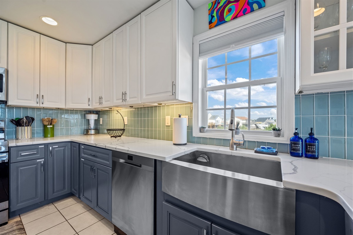 You will love to cook with a nice view!