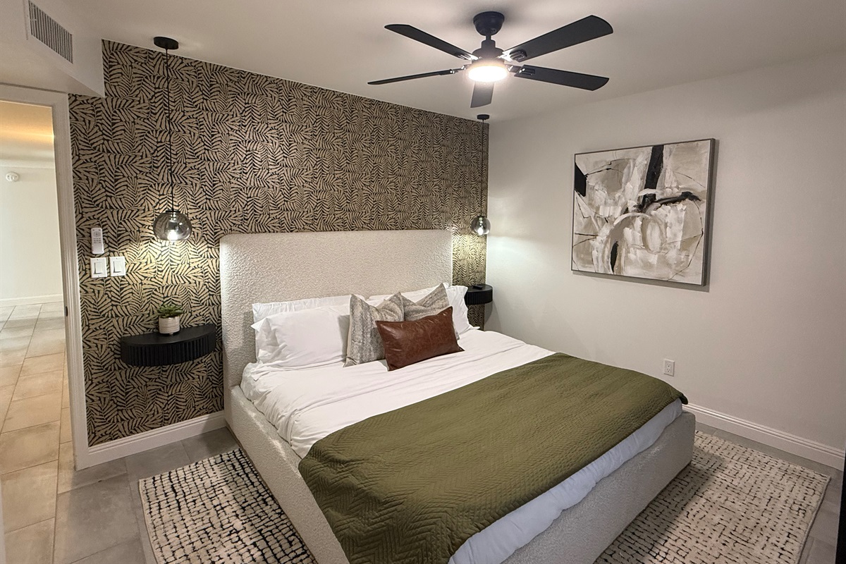 Bedroom 2 of 4: King Bed, Smart TV + Dresser