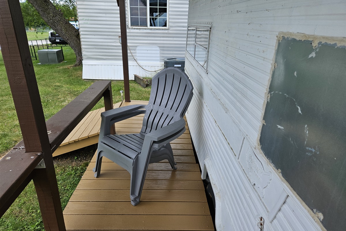 Sit in your deck chairs and enjoy the sunset on your private deck.