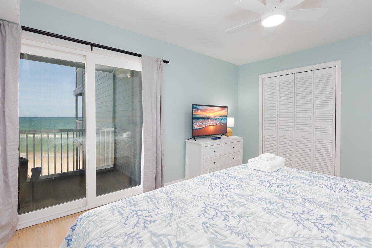 Master bedroom with balcony access!