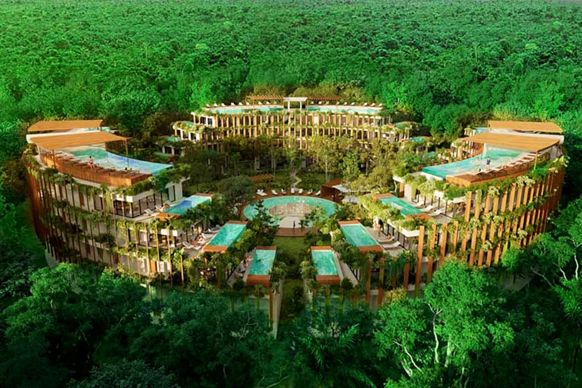 A luxury community in the jungle by the beach