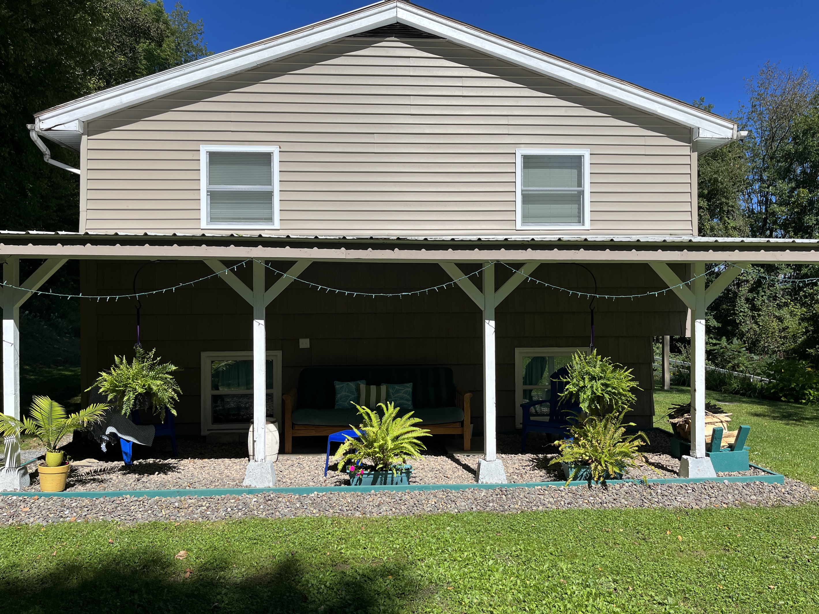 Covered outdoor hangout area