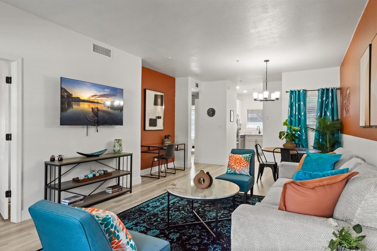 ✨ Unwind in comfort with thoughtfully designed interiors and stylish furnishings for living room.