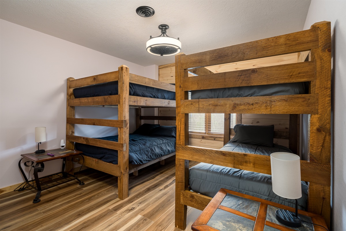 Lower level bunkbed room.