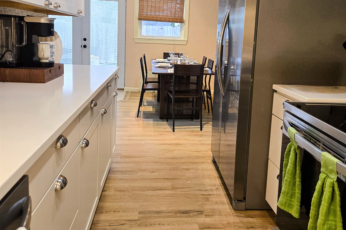 Fully stocked galley kitchen