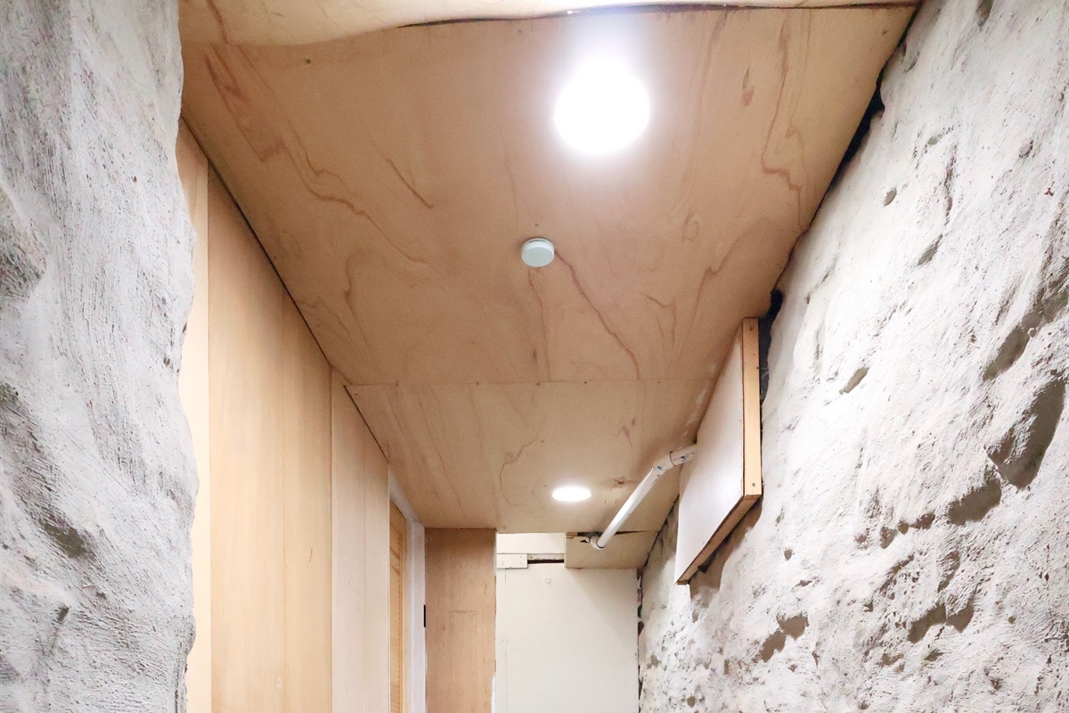 Basement hallway leading to the 5th bedroom