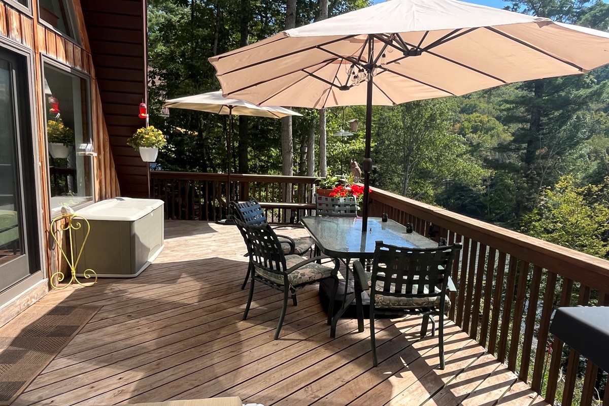 Outdoor dining with a view