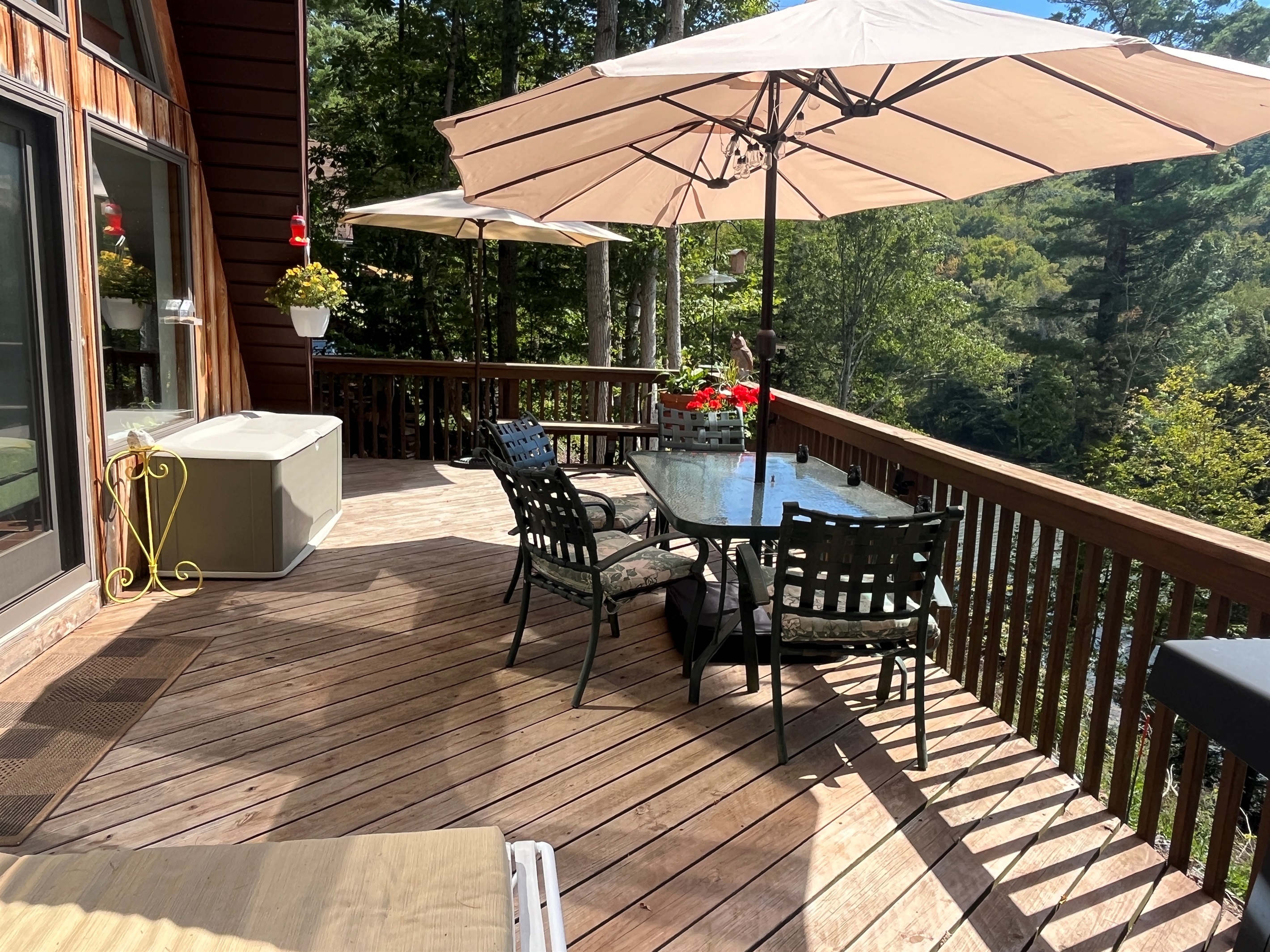 Outdoor dining with a view