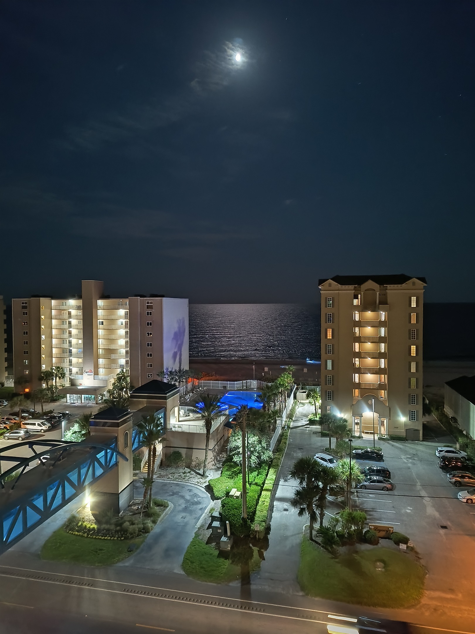 Balcony View of Beach Complex & Skywalk