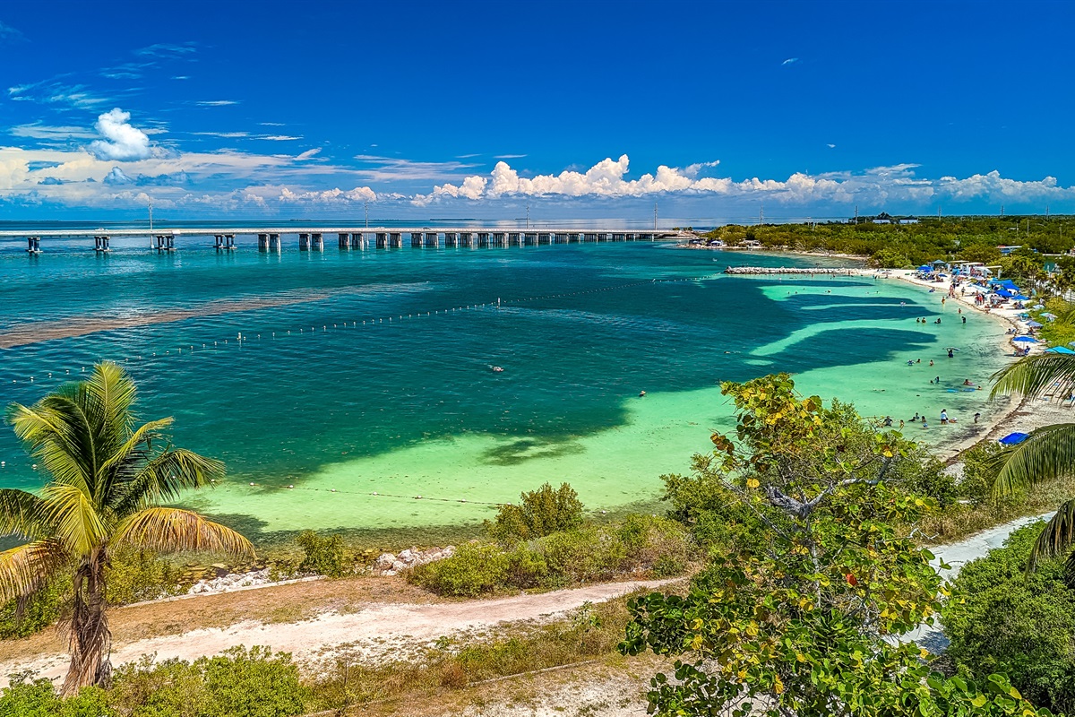 Dip in the clear waters of Bahia Honda Beach.