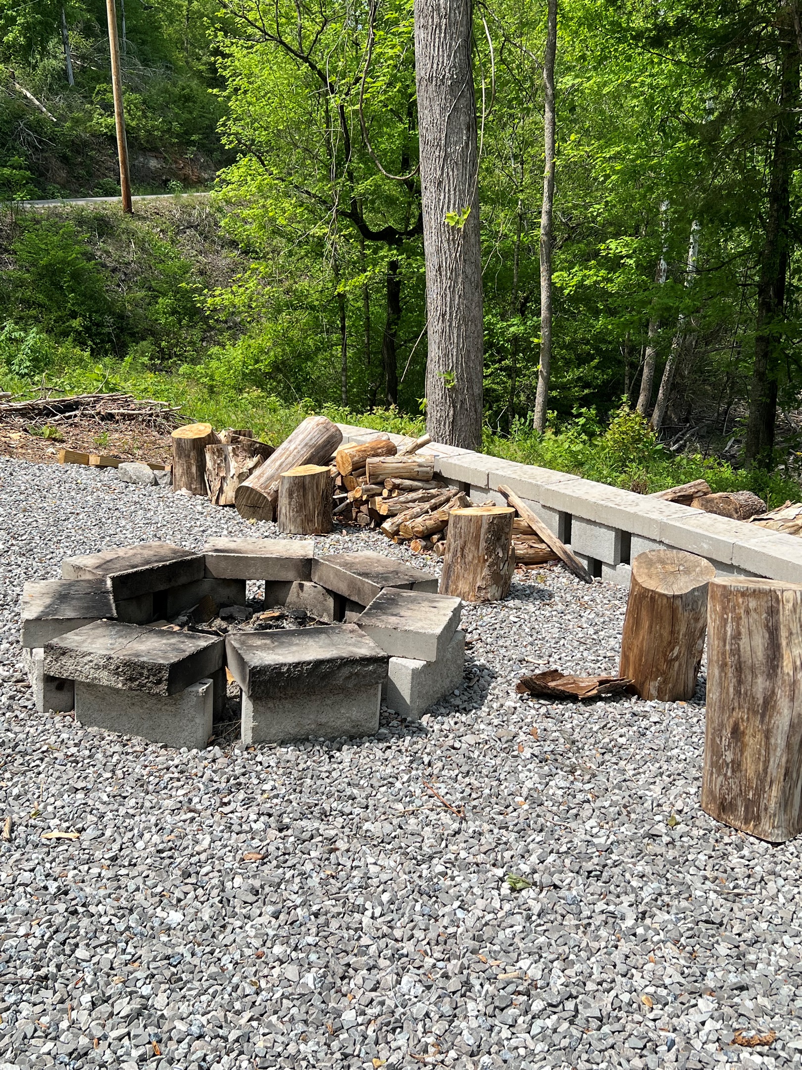fire pit lake side