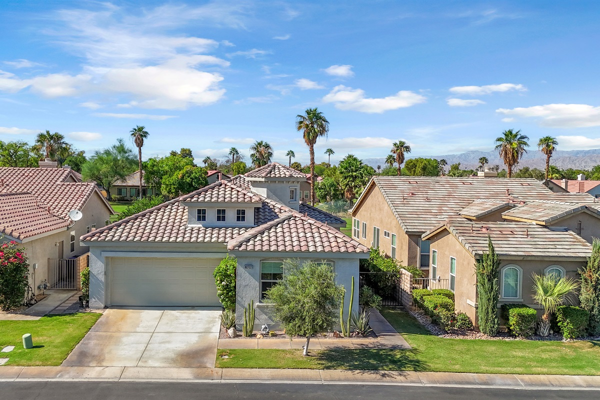 Beautiful desert home with Spanish-style architecture and landscaped curb appeal—your peaceful retreat in the heart of Indio.