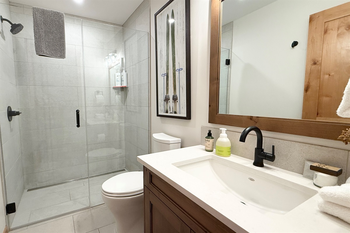 Hall Bathroom with large shower