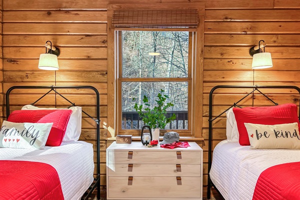 Two comfortable twin beds