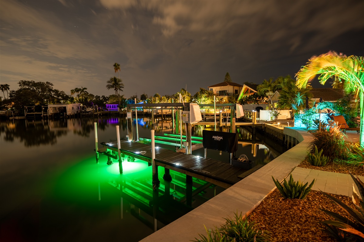 dock lighting perfect for night time fishing!