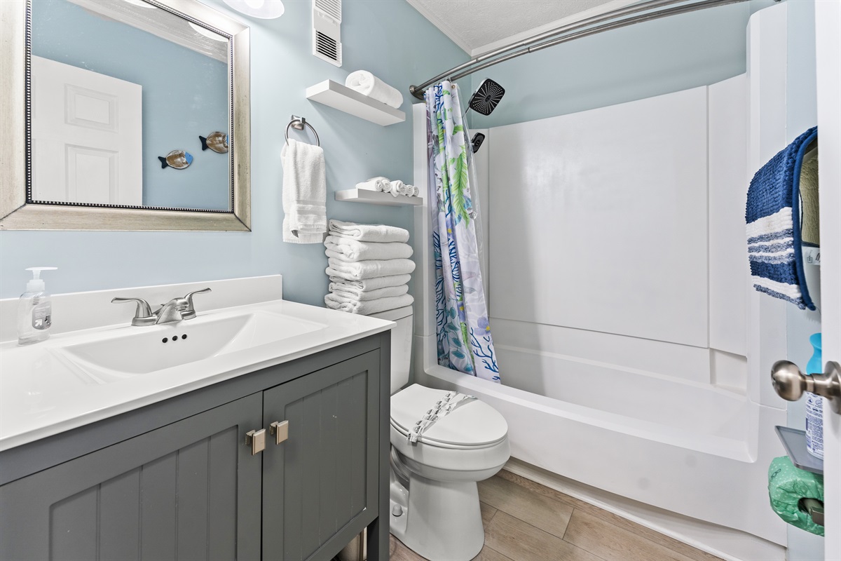 2nd Bathroom with tub/shower combo