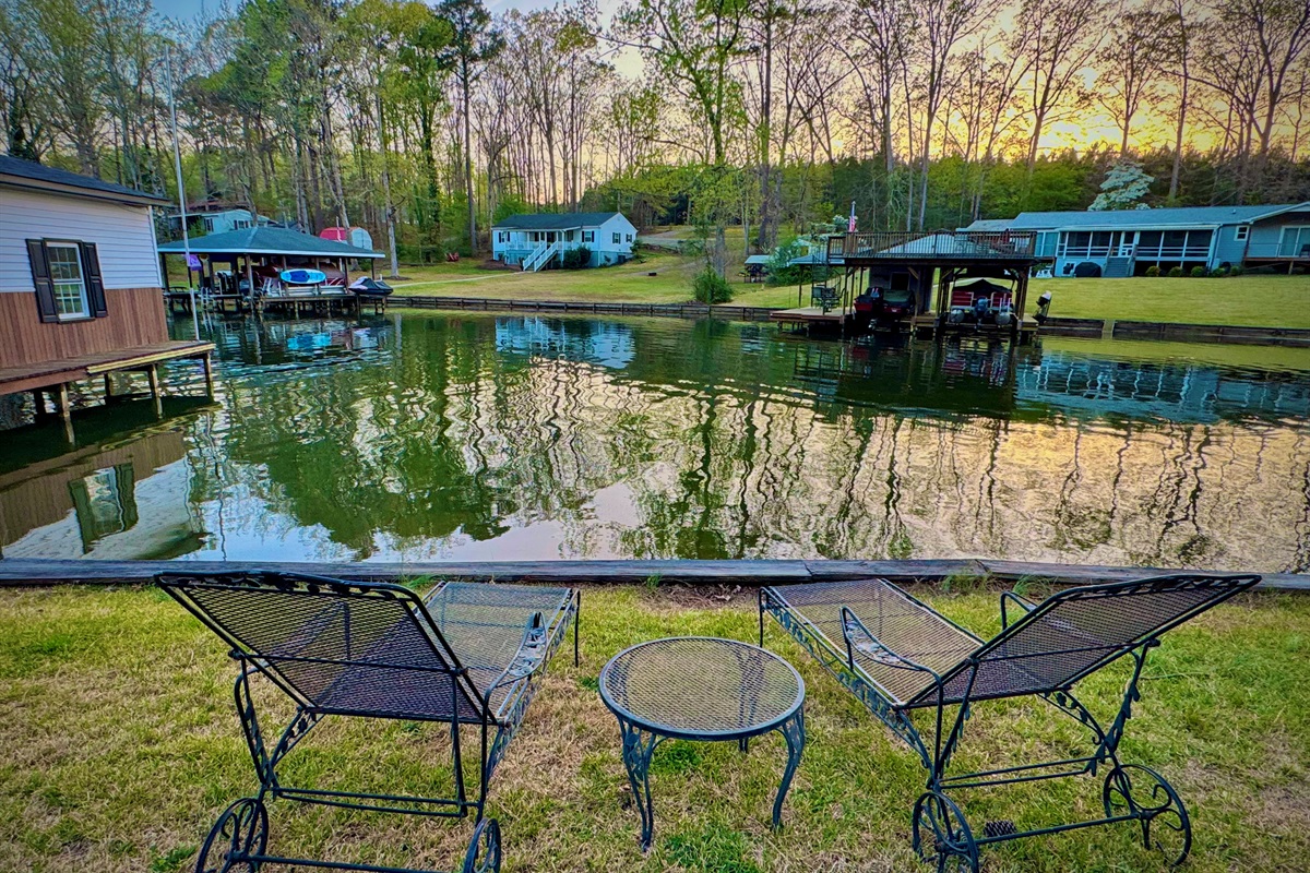 Swim directly in front of the lodge
